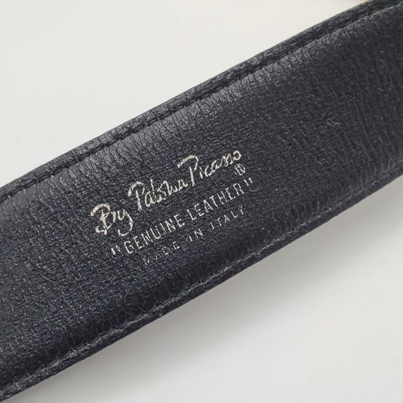 Paloma Picasso OXO Signature Black Leather Belt main image 9
